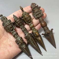 チベット伝ネパール金剛杵三面普巴金剛杵金剛降魔杵風水置物ペンダント