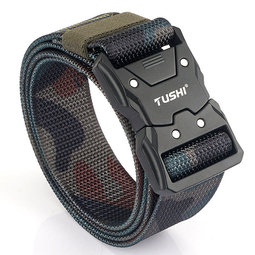 New Men's CS Tactical Quick Plug Men's Belt Outdoor Workwear Training Woven Nylon Belt Belt Wholesale