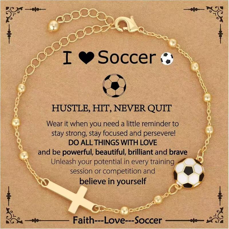 Amazon's New European and American Cross-Border Volleyball Softball Basketball Baseball Football Cross Bead Bracelet Factory Wholesale