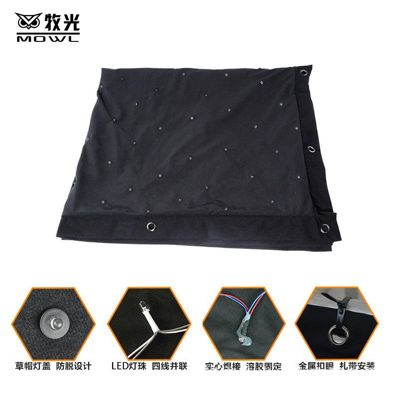 Luz estrellada LED cortina de fondo de la boda cielo estrellado paño escenario Fondo cielo estrellado cortina para la boda rendimiento estudio