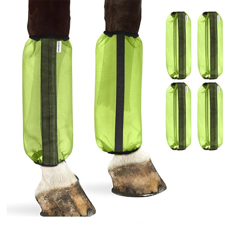 Cross-border equestrian leg warmers, mosquito repellent leg sleeves, equestrian riding leg warmers, yellow horse hoof warmers, mosquito repellent breathable mesh horse protective gear