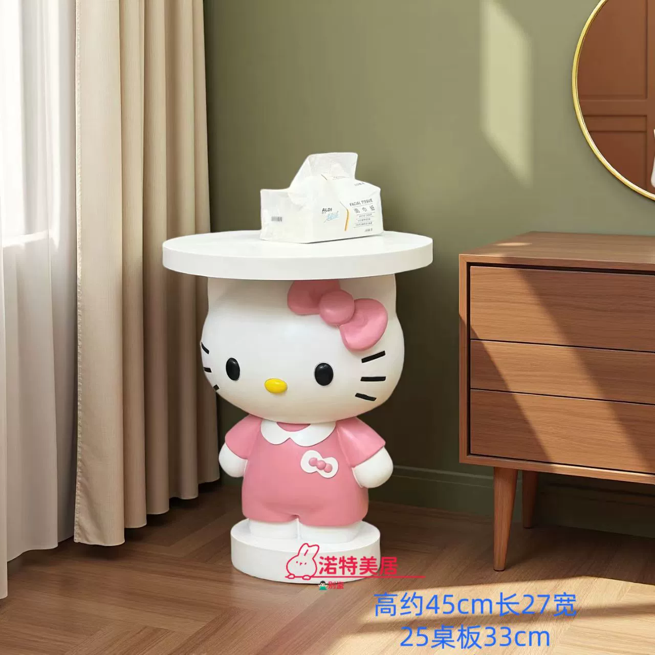 Большая фигурка HelloKitty в виде кота для гостиной, декор на тумбу под ТВ или напольную подставку, подарочек на новоселье