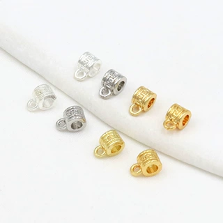 14K包金保色圆柱形带吊吊坠挂件坠子手串手工diy材料饰品配件C01