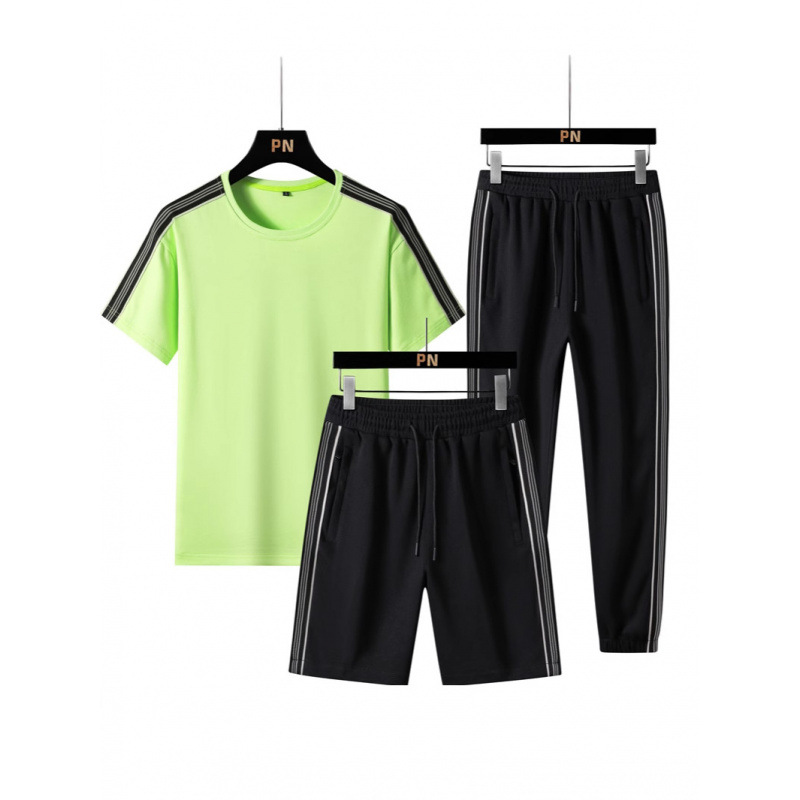 Verano nuevo estilo suelto tendencia hombre estilo Hong Kong camiseta de manga corta deporte de dos piezas marca de moda traje casual hombres y mujeres