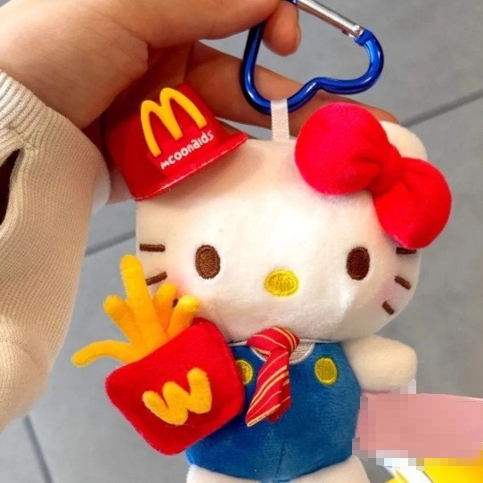 かわいい漫画の愛の小麦フライドポテトぬいぐるみ人形バッグペンダントキーホルダー車のバッグペンダント|undefined