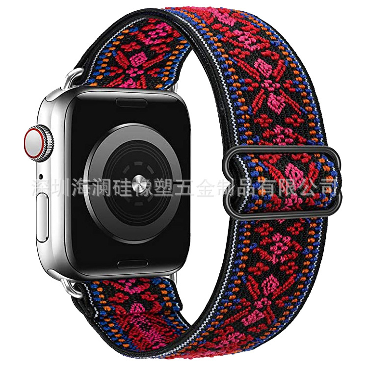 Adecuado para Apple correa de reloj iwatch8 Apple correa de reloj hebilla elástica correa de reloj de nylon