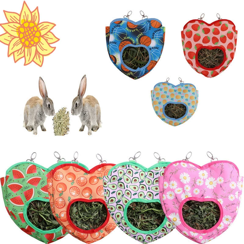 Сумка для кормления сена кролика Amazon Маленькая домашняя голландская свинья Сумка для сена Подвесная сумка для кормления травы большой емкости