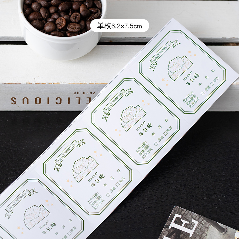 Bolsas de galletas de copo de nieve caramelo nougat toffee barco de arroz glutinoso bolsas de regalo de Año Nuevo horneado portátil sellado