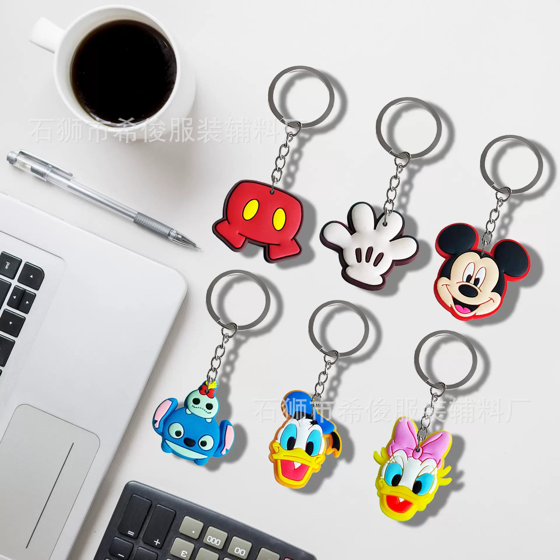 米奇钥匙扣pvc软胶钥匙扣卡通可爱Mickey书包挂件小礼品配件批发