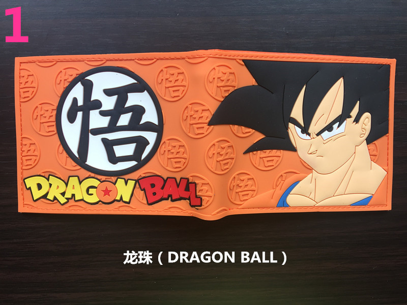 Anime Dragon Ball periférico dinero corto wukong Wu palabra estudiantes masculinos y femeninos corto monedero titular de la tarjeta en stock
