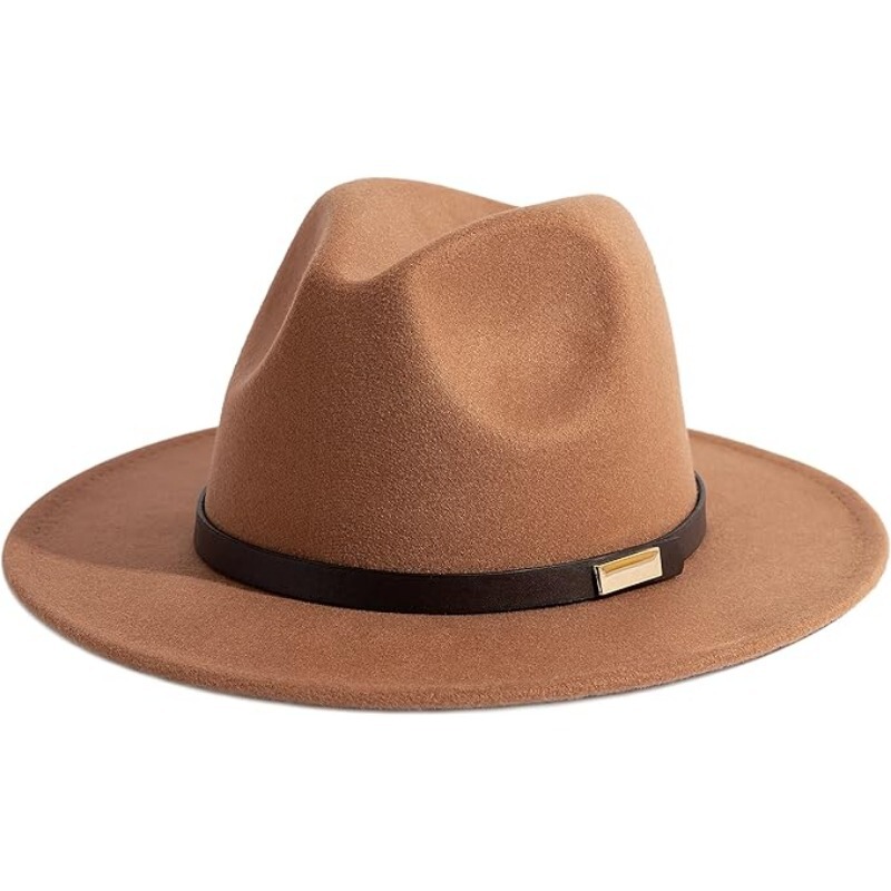 Amazon cross-border explosions European and American fashion simple flat hat men and women French temperament felt hat classic jazz hat