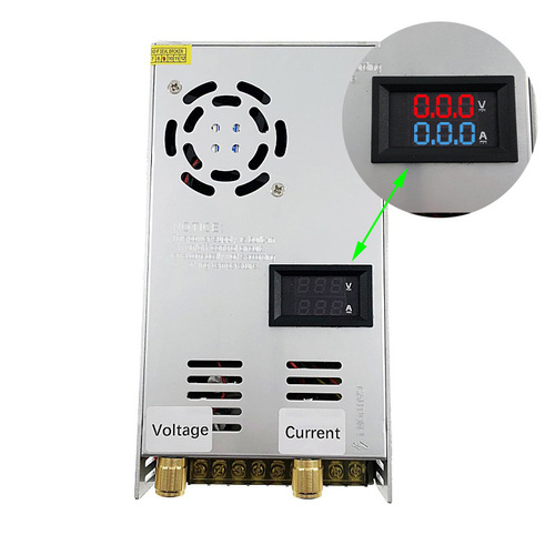 0-12V2A-50A adjustable high-power switching power supply aluminum shell 0-24V600W thyristor dimmable power supply 24V