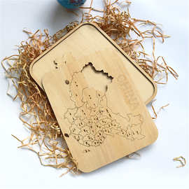 木质拼装图片批发 学习地理木质文具 儿童拼版积木跨境批发