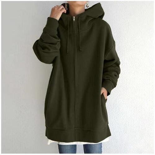 #2356 Autumn and winter lazy style hooded hooded sweater women's new Korean cardigan casual shirt loose sports coat trend
