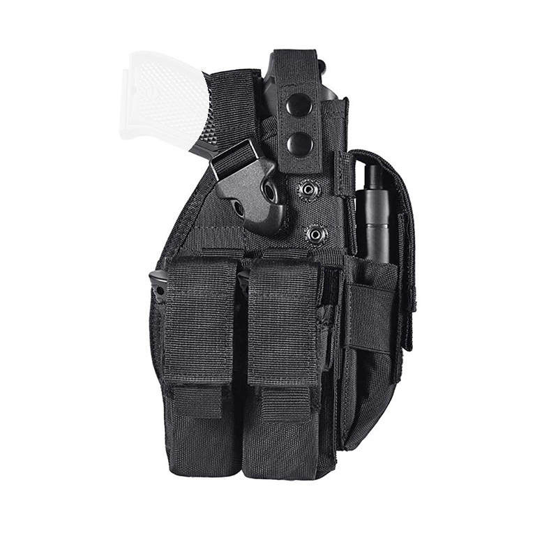 Тактический Универсальный Регулируемый защитный чехол для пистолета Многофункциональный с двойным трансформируемым магазинчиком Комбинированная сумка для левого и правого оружия