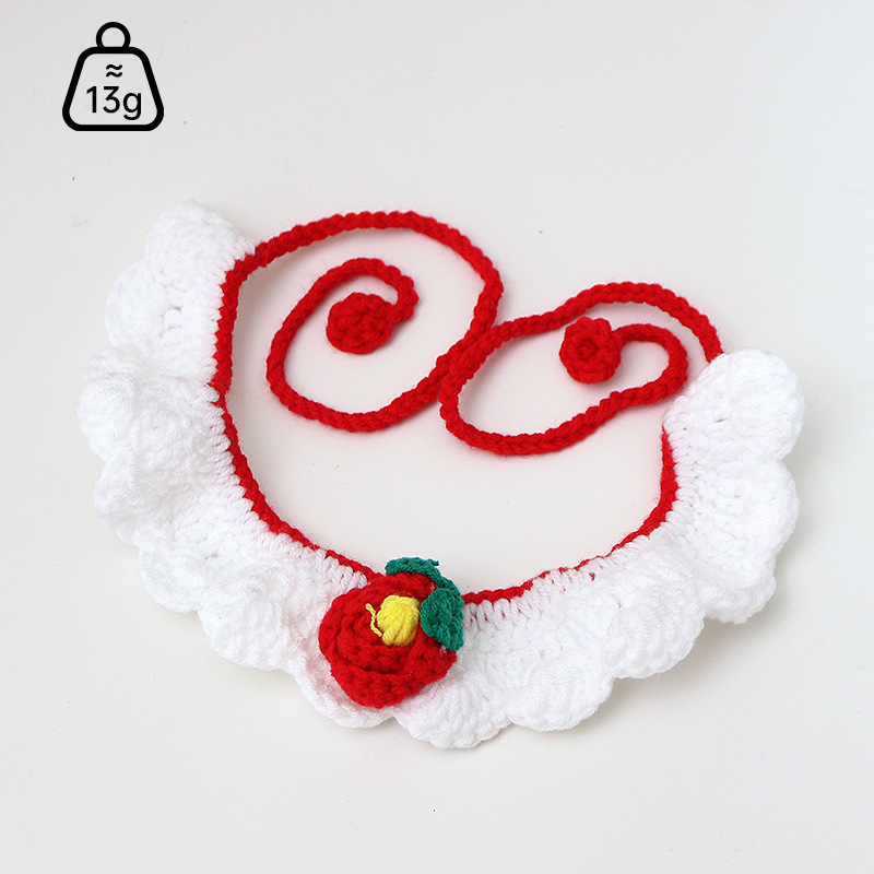 애완동물 붉은 동백 목걸이