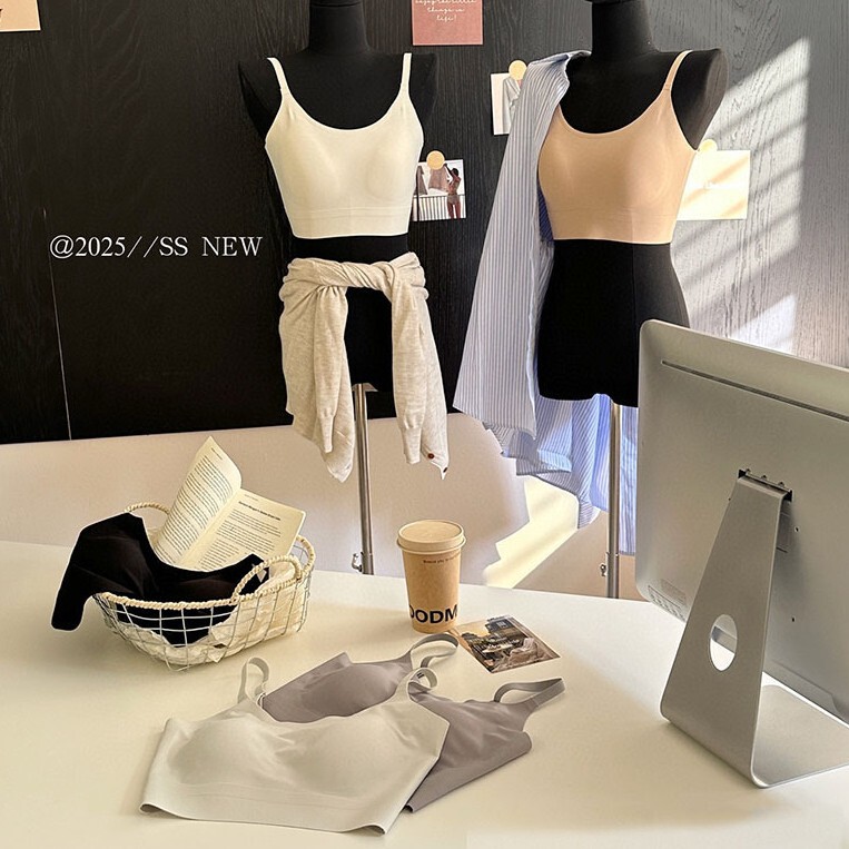 Morning Dew Milk Foam Backless Beauty Back Bra Women's Seamless Integrated Fixed Thin Cup Anti-Exposure Tube Top Bra