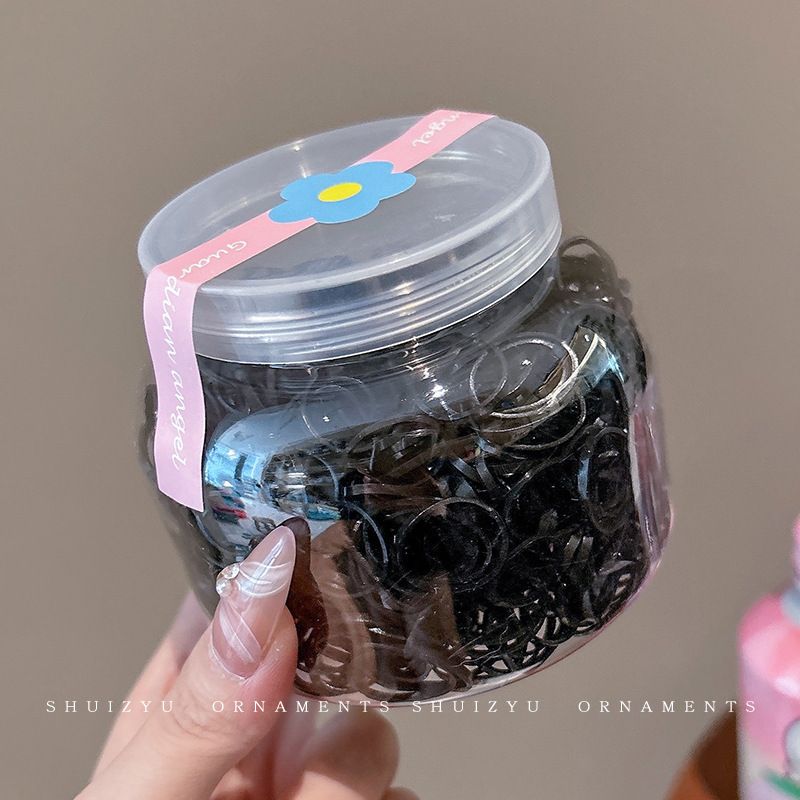 Pequeña banda de goma disponible negra para las mujeres, alta banda de goma elástico y durable, Banda del pelo, Banda del pelo para las muchachas