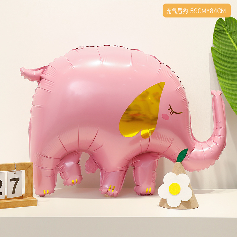 Decoración de cumpleaños para bebés con temática de regreso a clases, globos de animales de dibujos animados, diseño de fiesta infantil, sesión de fotos, jirafa, elefante