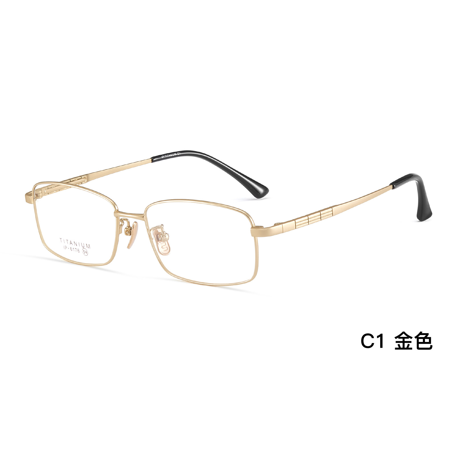 Marcos de plata de textura ultraligeros de alta calidad para hombres de negocios de titanio puro marcos de gafas de gran pared de gafas de brazo Danyang con gafas