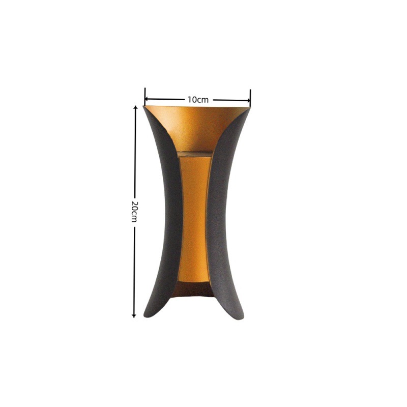 양쪽 끝이 금색이고 외부는 검정색이며 허리가 얇음