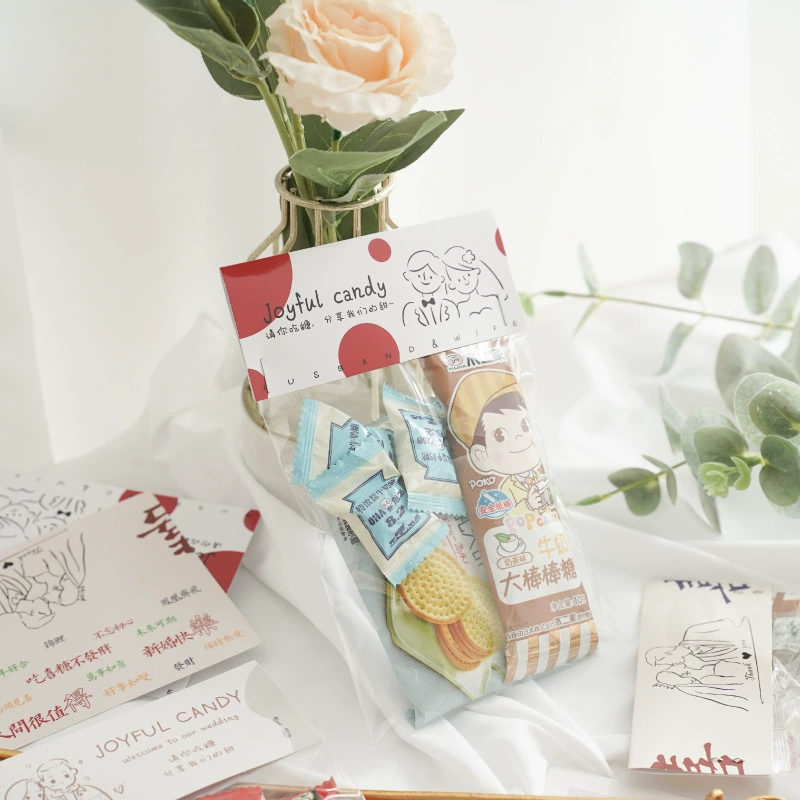 Wedding wedding wedding candy bag folding card baby birthday party engagement same wedding gift transparent candy bag wedding candy box