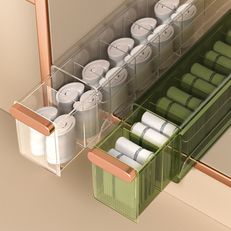 衣柜壁挂式袜子收纳盒多功能格子内衣衣柜侧面抽屉家用放内裤整理