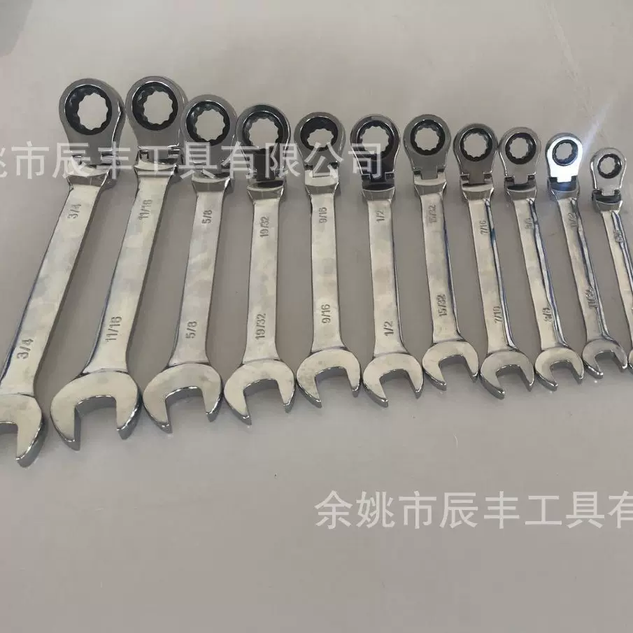 英制活动 两用 英制棘轮扳手 摇头 齿轮180° CRV72齿快速