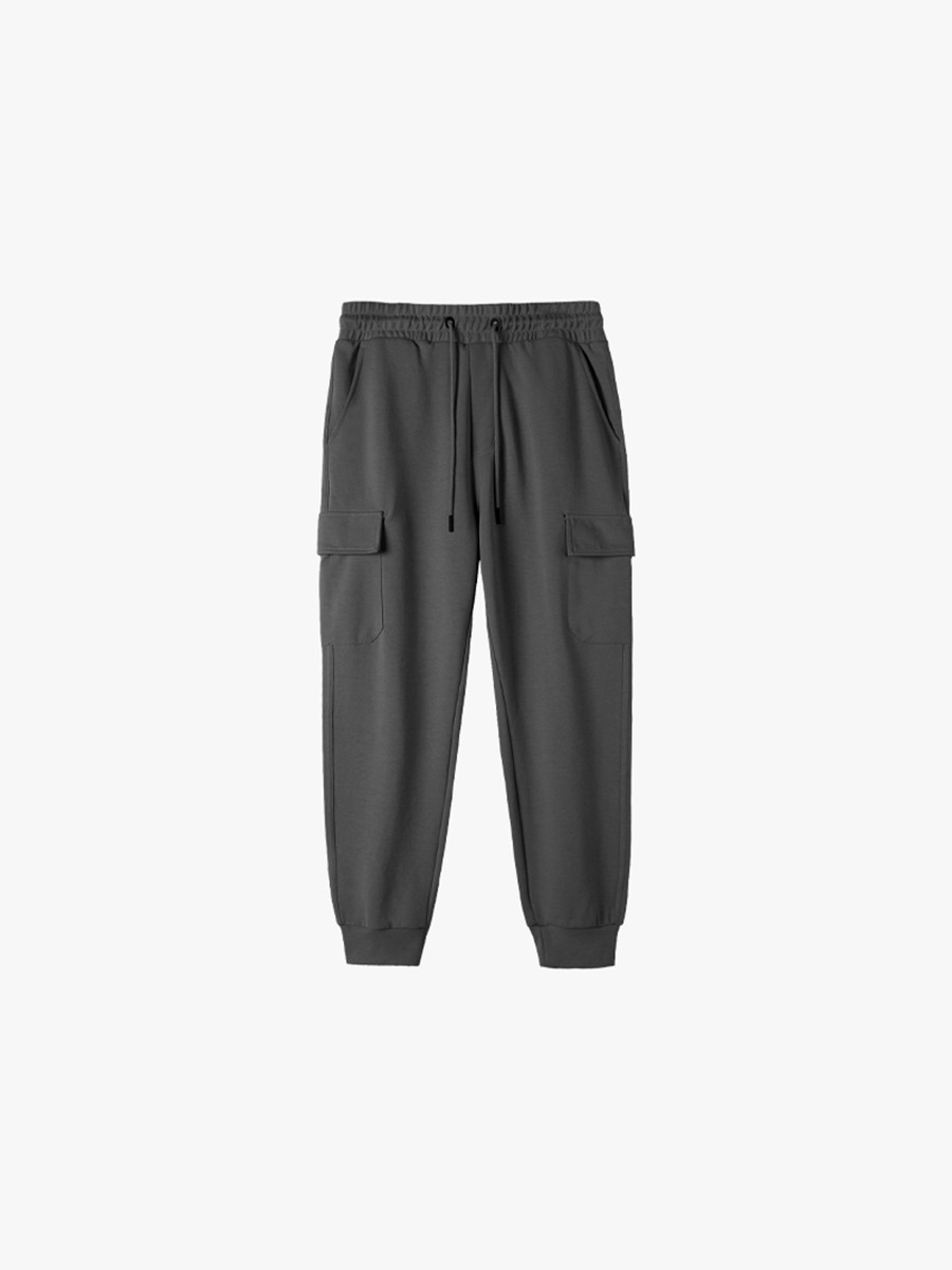 Pantalones casuales de cintura alta AD280g para hombre, pantalones deportivos ligeramente elásticos de pierna recta con puños, estilo deportivo, adelgazantes, nuevo modelo de primavera