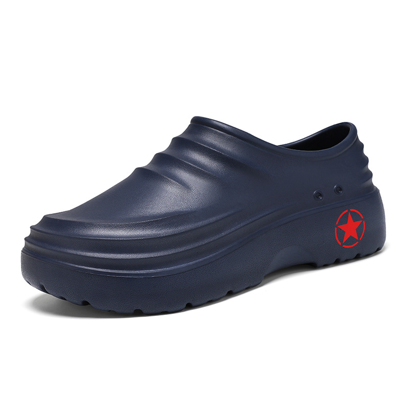 Una pieza de la fábrica de origen envía nuevos zapatos de chef, botas de lluvia antideslizantes y resistentes al desgaste, zapatos esenciales para usar al aire libre en la cocina ligera