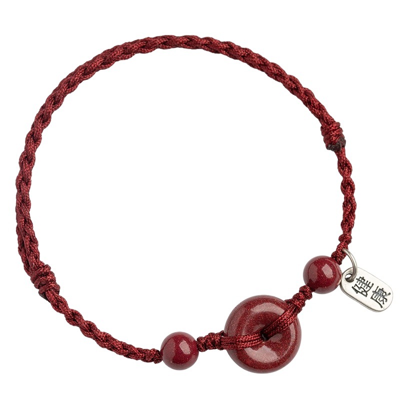 Hebilla DE SEGURIDAD pulsera de cuerda roja tobillos hombres y mujeres año animal conejo tejido a mano pulsera de Salud de Seguridad pulsera de cinabrio