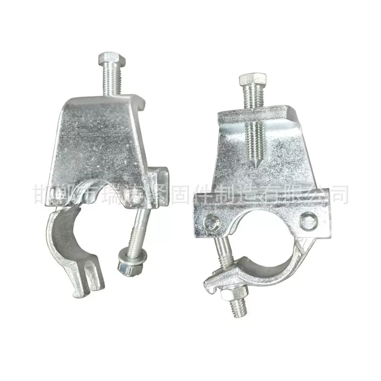 现货供应 BS1139 锻压悬梁扣件 大梁卡扣 钢板卡子 48管镀锌扣件