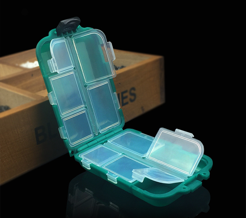 Boîte de pêche pour hameçons et accessoires en vert_voghion.com