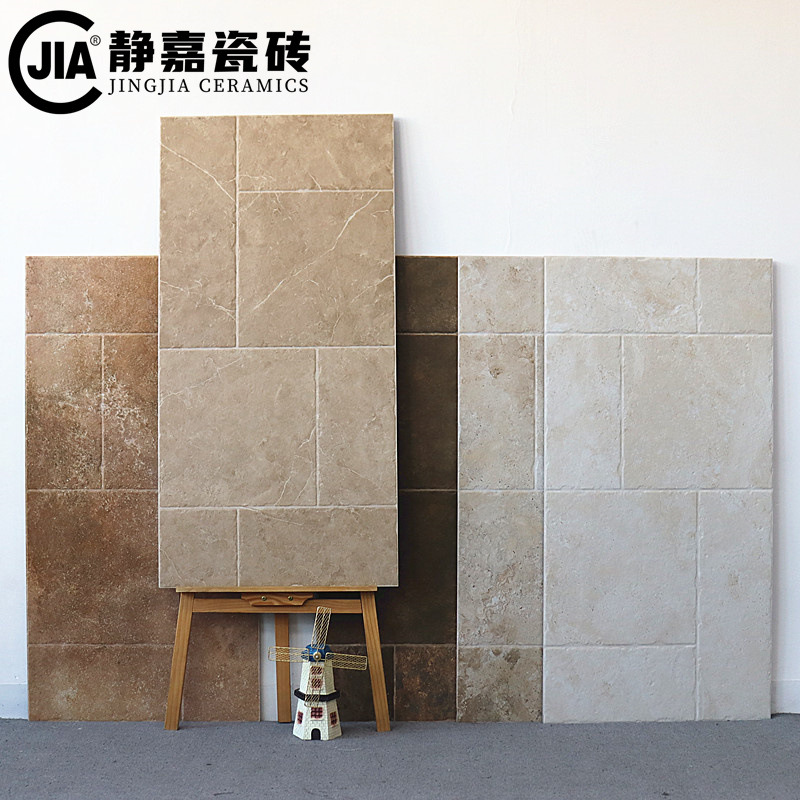 法式复古莱姆石古堡瓷砖600x1200庭院花园院子地砖酒店别墅仿古砖