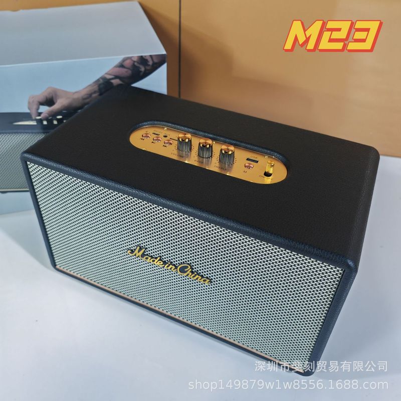 起爆金m 23無線bluetoothスピーカー馬家acton 3大電力携帯家庭用馬m 18レトロ木製音響|undefined