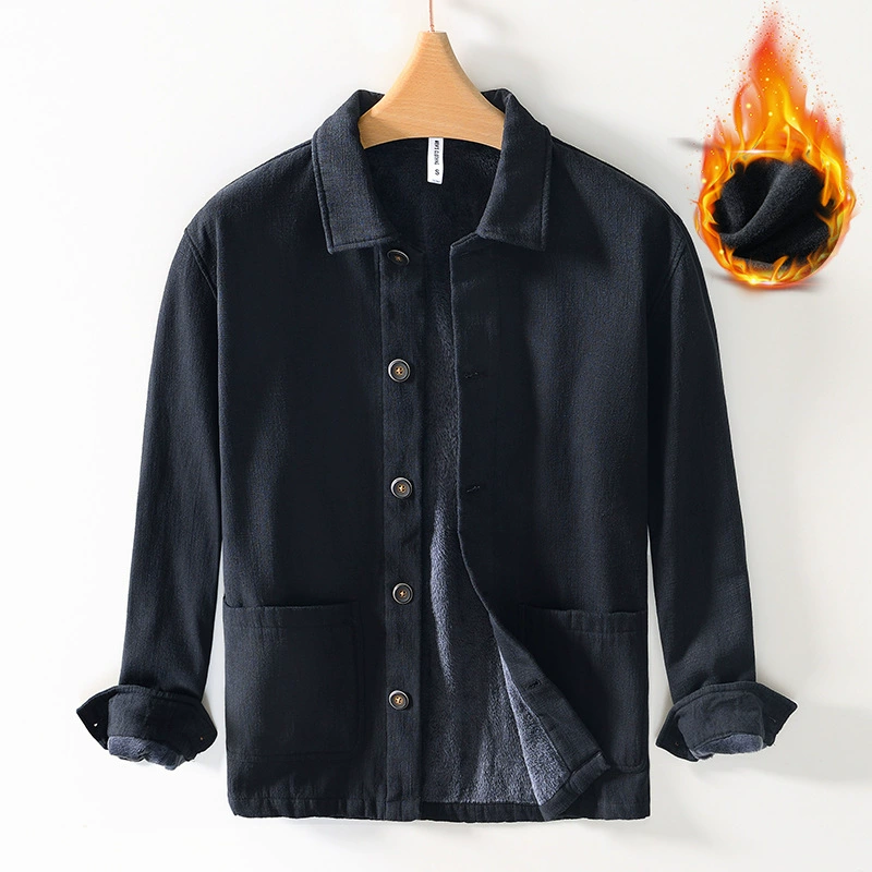 L132 зимнее Стеганое пальто на флисовой подкладке куртка из рами Ретро Свободное пальто с лацканами в национальном стиле поколение волос