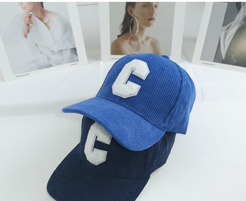 New Baseball Cap for Women in Autumn and Winter, New Corduroy Sports C-letter Internet Famous Outdoor, Same Style Men's Hard Top Duck Tongue Hat_voghion.com