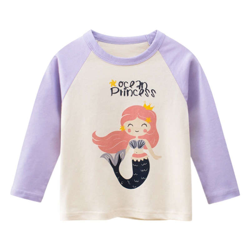 2023 otoño nuevos niños tops niñas de dibujos animados bottoming camisa coreana camiseta ropa de bebé entrega de una sola pieza