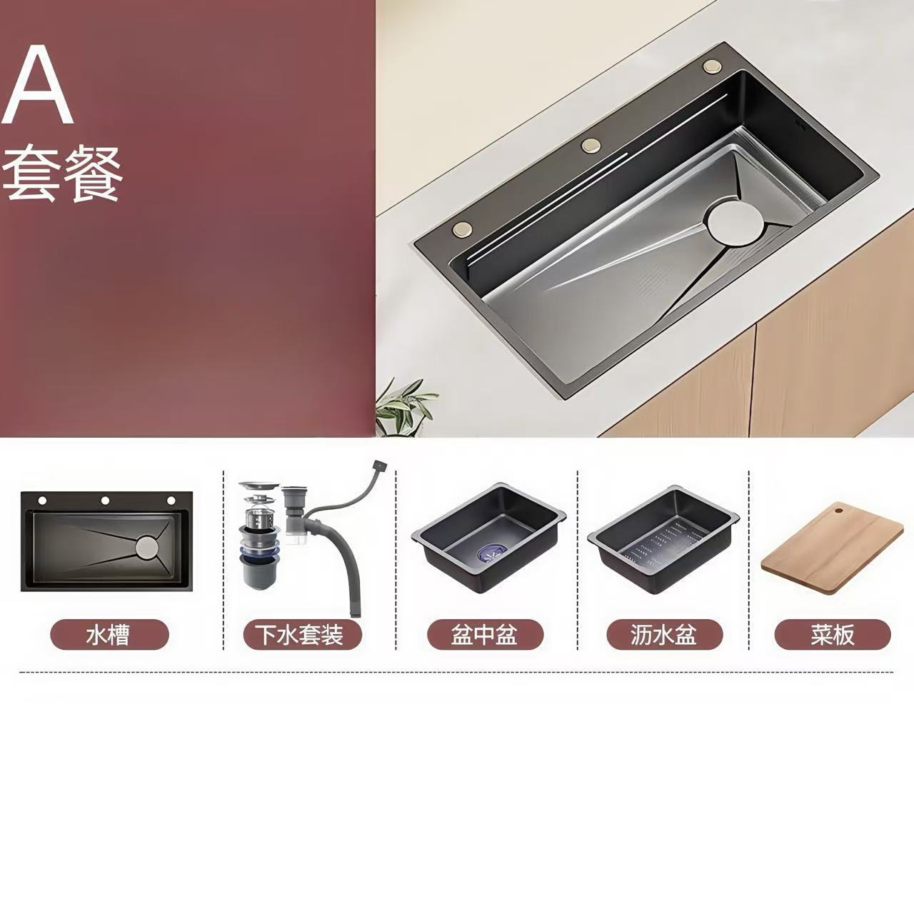 Ballena digital lavabo gran tanque 304 acero inoxidable cocina hogar lavabo lavavajillas lavavajillas lavabo mesa