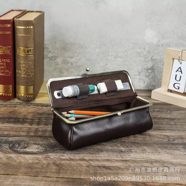 Hot-selling retro creative large-capacity pencil case, multi-functional portable eyeglass case, and stationery organizer
