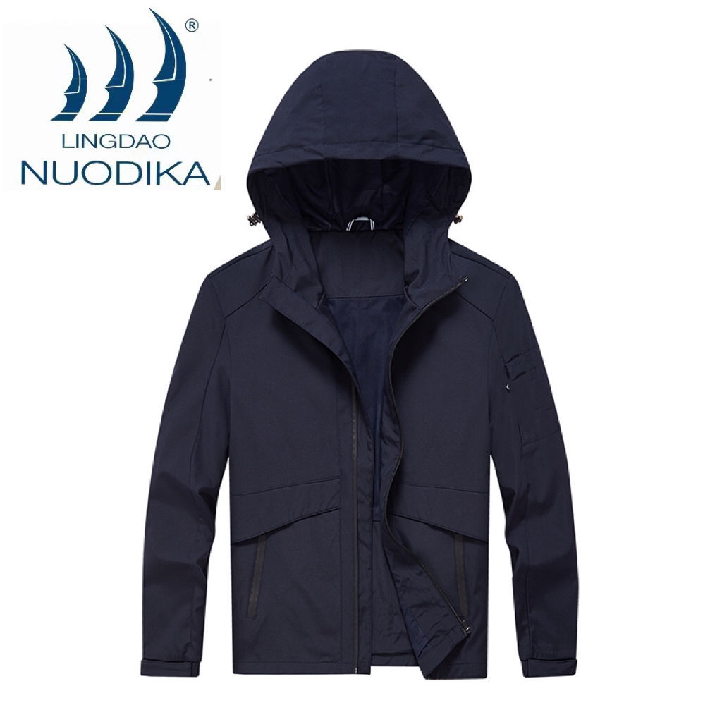 Lingdao Nordika Jacket 재킷 남자의 새로운 봄과 가을 후드 제거 할 수없는 중간 길이의 코트 캐주얼 남성복