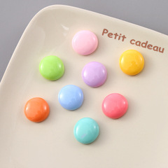 亮面油畫半圓樹脂貼片DIY飾品配件耳飾發卡材料手機殼奶油膠配飾