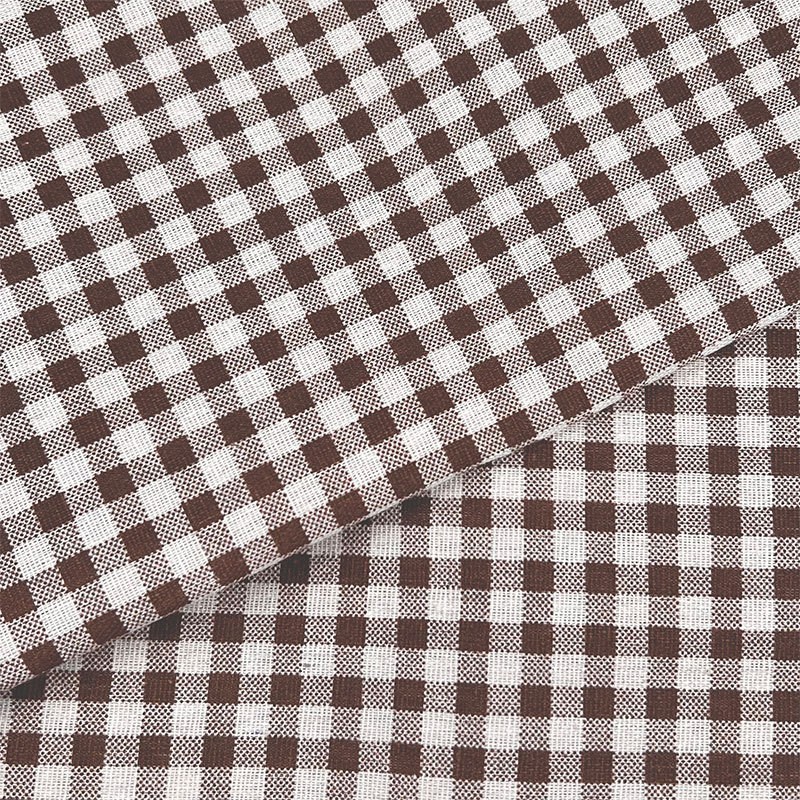 棉麻布料印花格子桌布北欧窗帘沙发亚麻布ins风布头布料服装面料