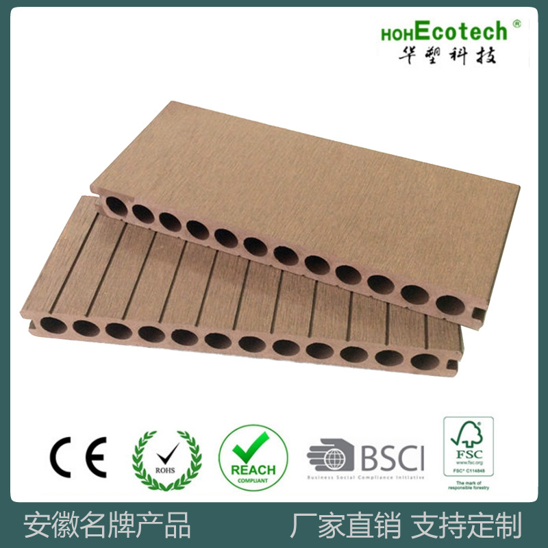 Piso Hueco de Madera Plástica 250*25 Antideslizante para Jardines y Patios