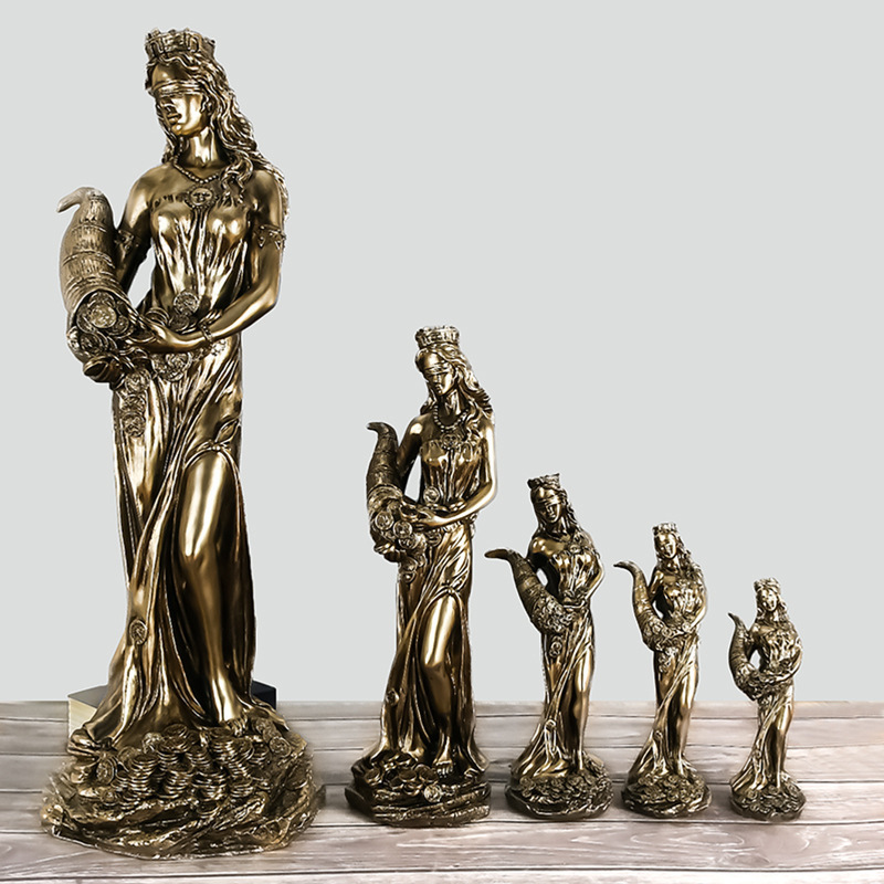 Greek Goddess of Wealth Sculpture Statue, Cash Register Office Fortune-Enhancing Ornament, Cross-Border Ready-To-Ship Ornament