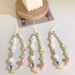 甜美ins星星珍珠鏈條串珠掛飾手提鏈ccd相機吊墜掛鏈通用手機掛繩
