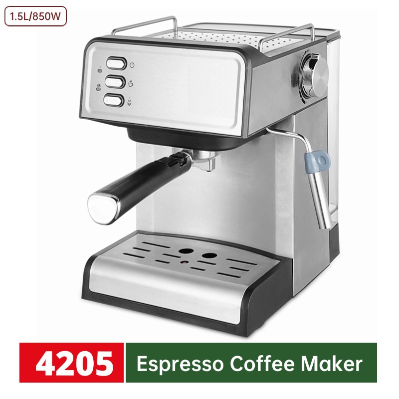 Hogar transfronterizo pequeño italiano concentrado semiautomática máquina de café a vapor máquina de espuma de leche estándar europeo Retro