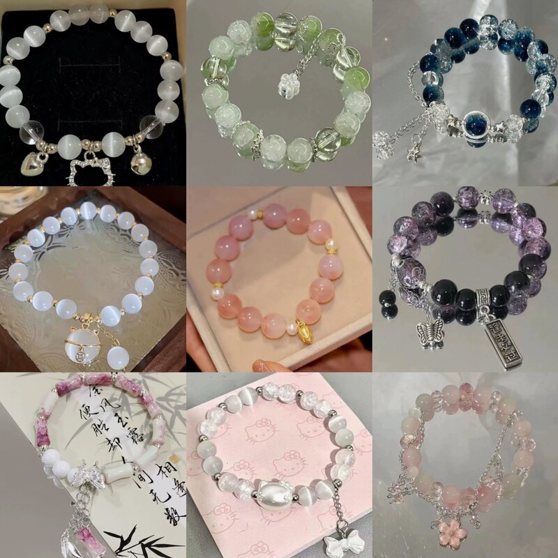 Popular Bracelet Kt Cat Hello Kitty Tiktok Style Bracelet Couple DIY Handmade Beaded Bracelet Gift for Best Friend Girlfriend Popular Bracelet Kt Cat Hello Kitty Tiktok Style Bracelet Couple DIY Handmade Beaded Bracelet Gift for Best Friend Girlfriend