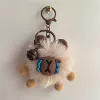 Apricot coffee small bell, keychain