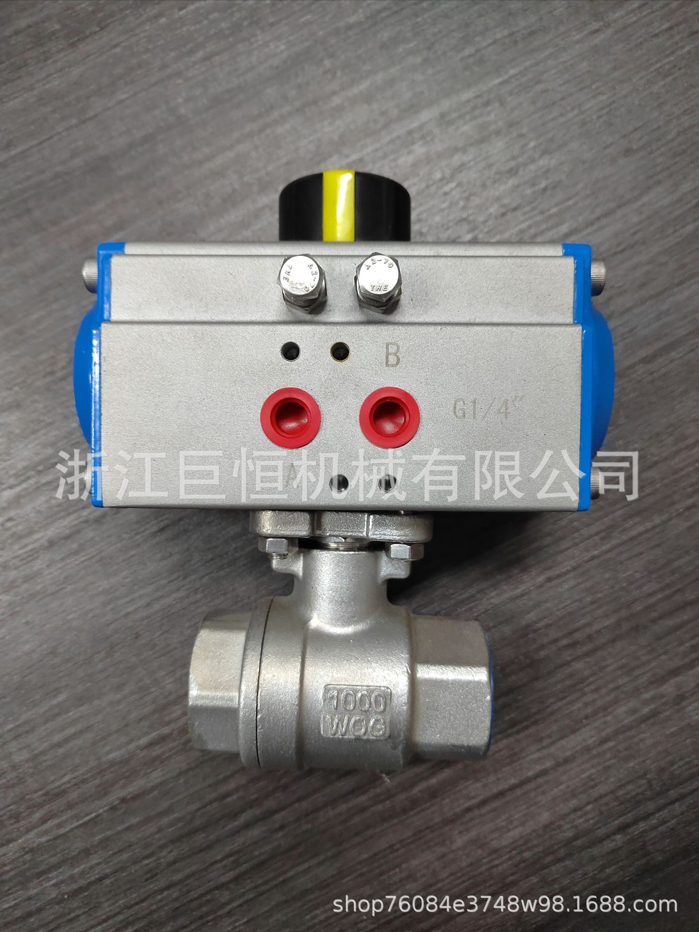 Q611F气动两片式丝口球阀  不锈钢气动内螺纹球阀 气动两片式片式